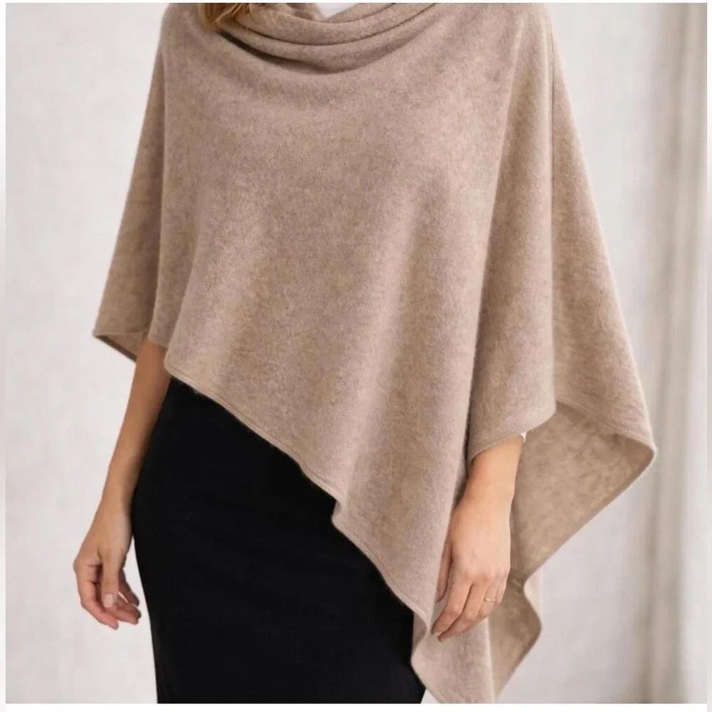 CLAUDIA NICHOLE 100% Cashmere Shawl Poncho Sweater Topper NEW $129